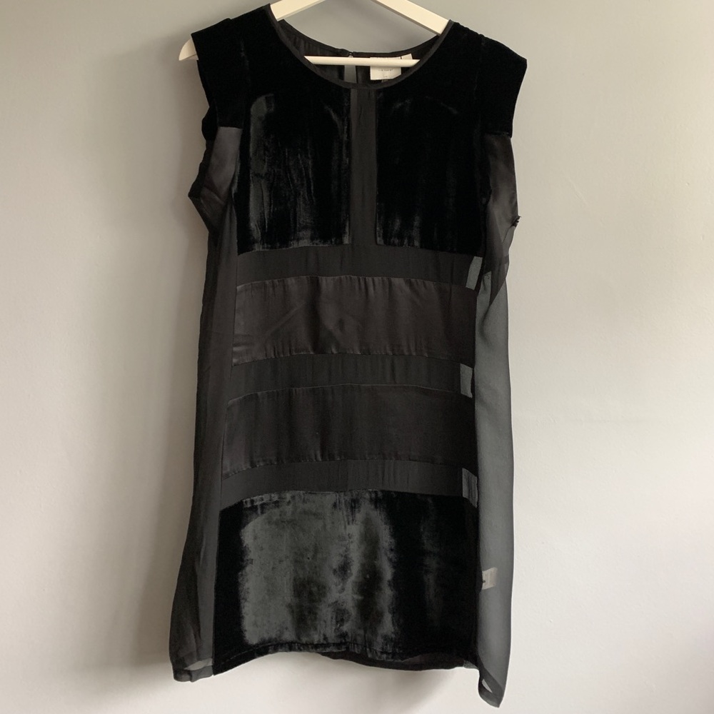 Anthropologie Velvet & Silk Dress